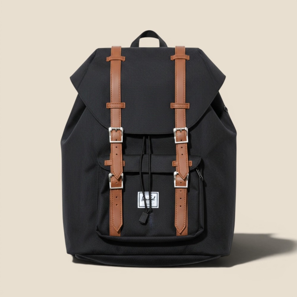 Herschel Supply Co Little America Backpack Black Tan‎ Laptop Sleeve Bag